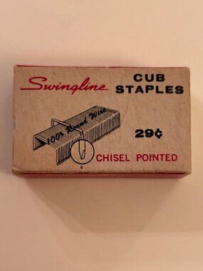 Vintage Box of Swingline Cub Staples